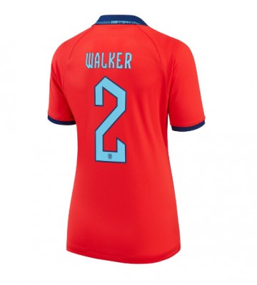 England Kyle Walker #2 Replica Away Stadium Shirt for Women World Cup 2022 Short Sleeve